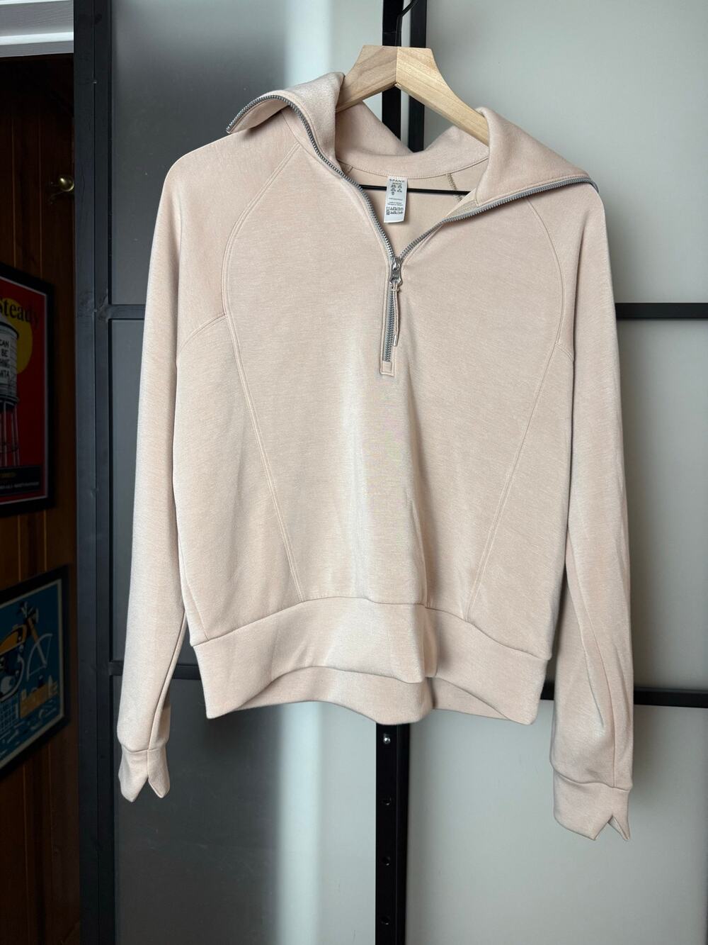 Spanx Air Essentials Quarter Zip Sweatshirt Size Medium